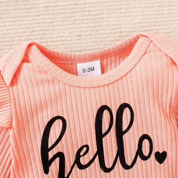 Charming 4-Piece Newborn Baby Girl Clothes Set: Romper, Floral Pants & Headband - Picture 5 of 7